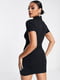 Облягаюча сукня-міні чорна з вирізом на ліфі | 6700059 | фото 3