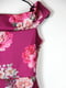 Сукня А-силуету рожева з квітковим принтом та горловиною-човником | 6700084 | фото 2
