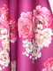 Сукня А-силуету рожева з квітковим принтом та горловиною-човником | 6700084 | фото 3
