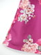 Сукня А-силуету рожева з квітковим принтом та горловиною-човником | 6700084 | фото 4