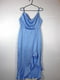 Асиметрична блакитна сукня в білизняному стилі з оборкою | 6700086
