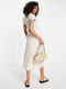 Платье А-силуэта с асимметричной застежкой на пуговицы | 6700172 | фото 3