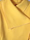 Пальто жовте з асиметричною застібкою та коміром | 6700192 | фото 2