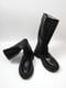 Чорні чоботи-труби з декоративною блискавкою по задньому шву | 6700268 | фото 2