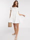 Вільна біла сукня-міні з вишивкою | 6700500