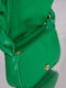 Фактурна сумка з короткою ручкою зеленого кольору | 6700551 | фото 4