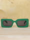 Сонцезахисні окуляри чорного кольору в зеленій оправі | 6700564 | фото 2
