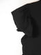 Чорна блуза вільного крою з рукавами-рюшами | 6700575 | фото 2