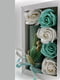 Подарунковий набір: свічка ручної роботи та мильні троянди | 6703514 | фото 3