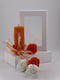 Подарунковий набір: свічка ручної роботи та мильні троянди | 6703515