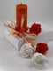 Подарунковий набір: свічка ручної роботи та мильні троянди | 6703515 | фото 3