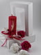 Подарунковий набір: свічка ручної роботи та мильні троянди | 6703516 | фото 2