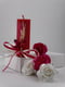 Подарунковий набір: свічка ручної роботи та мильні троянди | 6703516