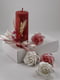 Подарунковий набір: свічка ручної роботи та мильні троянди | 6703517 | фото 2