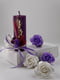 Подарунковий набір: свічка ручної роботи та мильні троянди | 6703518