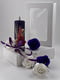 Подарунковий набір: свічка ручної роботи та мильні троянди | 6703520 | фото 2