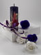 Подарунковий набір: свічка ручної роботи та мильні троянди | 6703520