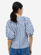 Блуза бело-синяя в полоску | 6696738 | фото 5