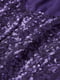 Сукня фиолетова з паєтками з довгим рукавом | 6705015 | фото 2