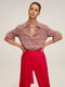 Укорочені рожеві штани з льону | 6705018 | фото 3