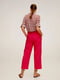 Укорочені рожеві штани з льону | 6705018 | фото 4