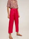 Укорочені рожеві штани з льону | 6705018 | фото 5