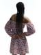 Сукня з гофрованими плечима в квітковий принт | 6705089 | фото 3