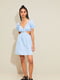 Блакитна сукня з вирізами | 6705104 | фото 2