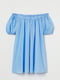 Коротка блакитна розкльошена пляжна сукня | 6705107 | фото 2