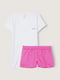 Піжама Pink рожева: футболка та шорти | 6705122 | фото 2