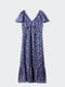 Сукня синя в квітковий принт | 6705134 | фото 5