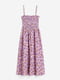 Сукня фіолетова з принтом зі зборками на резинці | 6705137 | фото 5