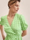Салатова сукня з принтом | 6705153 | фото 2
