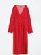 Сукня з крепу червона з принтом | 6705169 | фото 4
