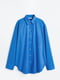 Бавовняна блакитна поплінова сорочка | 6705173 | фото 3
