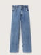 Широкі блакитні джинси з еластичною талією | 6705306 | фото 5