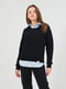 Світшот чорний Relaxed sweatshirt | 6704297