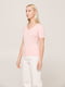 Базова рожева меланж футболка преміальної якості V-neck EL | 6704305 | фото 3