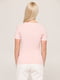 Базова рожева меланж футболка преміальної якості V-neck EL | 6704305 | фото 4