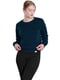 Світшот темно-синій Relaxed sweatshirt | 6704321 | фото 4