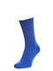 Шкарпетки в рубчик кольору електрик | 6704371 | фото 2