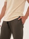Трикотажні штани кольору хакі з резинкою | 6704744 | фото 2