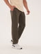 Трикотажні штани кольору хакі з резинкою | 6704744 | фото 3