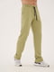 Класичні трикотажні штани оливкового кольору | 6704745 | фото 3