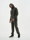 Сортивний костюм кольору хакі утеплений Zip HoodieTracksuit Fleece | 6704838 | фото 4