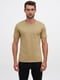 Базова футболка оливкового кольору з надщільної бавовни | 6704879