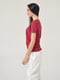 Базова бордова футболка Basic Cotton | 6704941 | фото 4