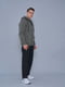 Толстовка кольору хакі з високим коміром на флісі Zip Hoodie Fleece | 6704975 | фото 3