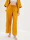 Комплект кольору чорнобривців: блуза-кімоно з поясом та широкі штани | 6705476 | фото 4