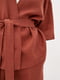 Теракотовий комплект: блуза-кімоно з поясом та широкі штани | 6705477 | фото 5